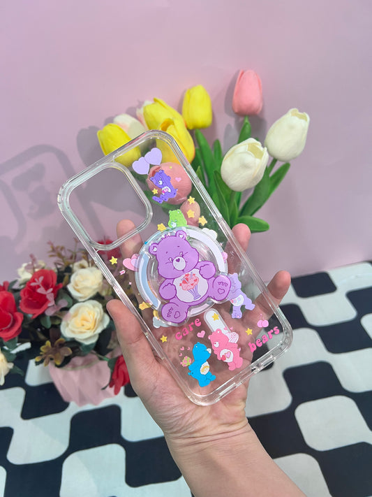 1 purple bear phone case + 1 purple bear magnetic phone holder(send me your model in TikTok)