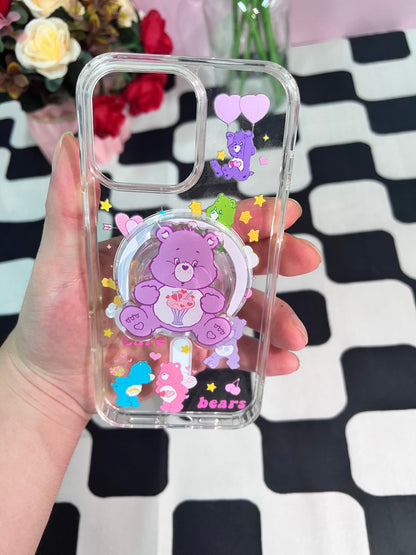 1 purple bear phone case + 1 purple bear magnetic phone holder(send me your model in TikTok)